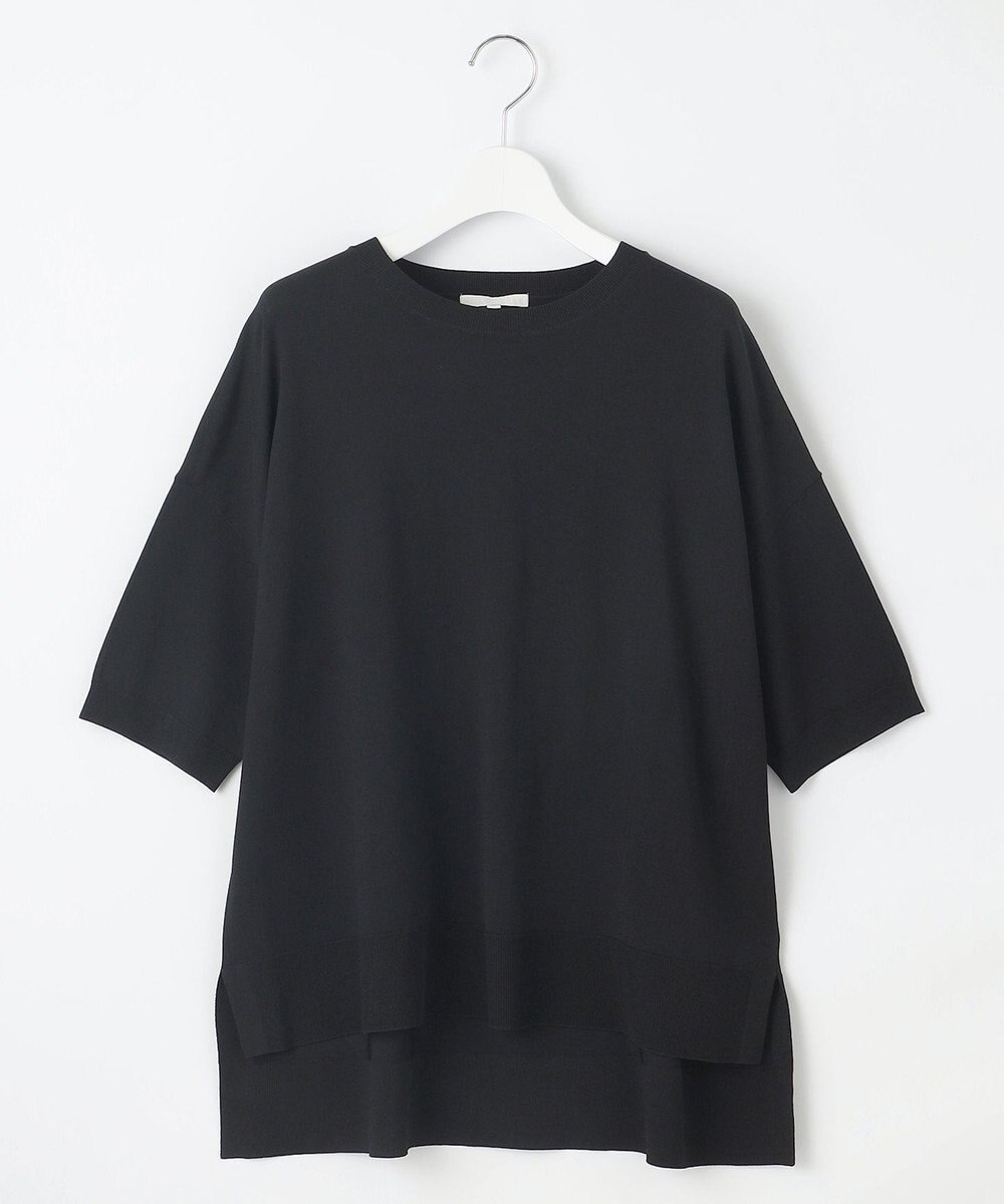 自由区 L 【接触冷感・UVカット】クレープストレッチプルオーバー ニットⅡ 