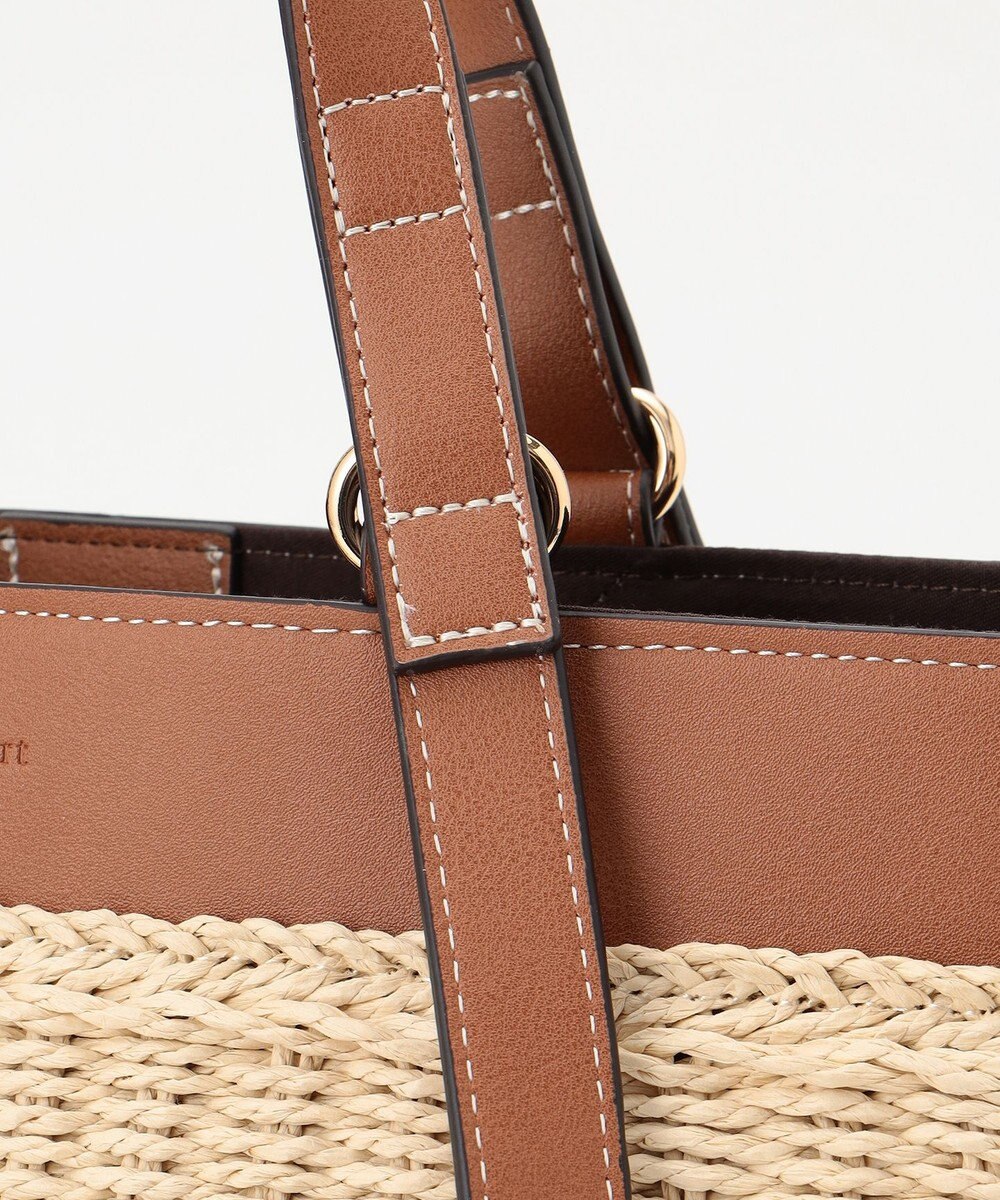 LA BAGAGERIE 【maison vert】 【ペーパー素材・多収納】ダブルハンドルかごバッグ 