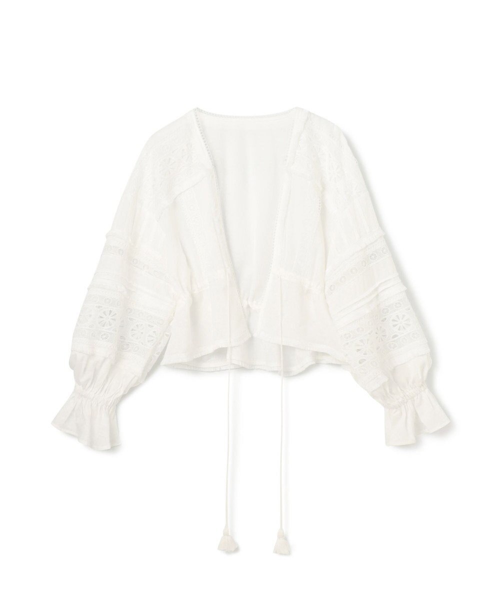 GRACE CONTINENTAL レースパッチブラウス 