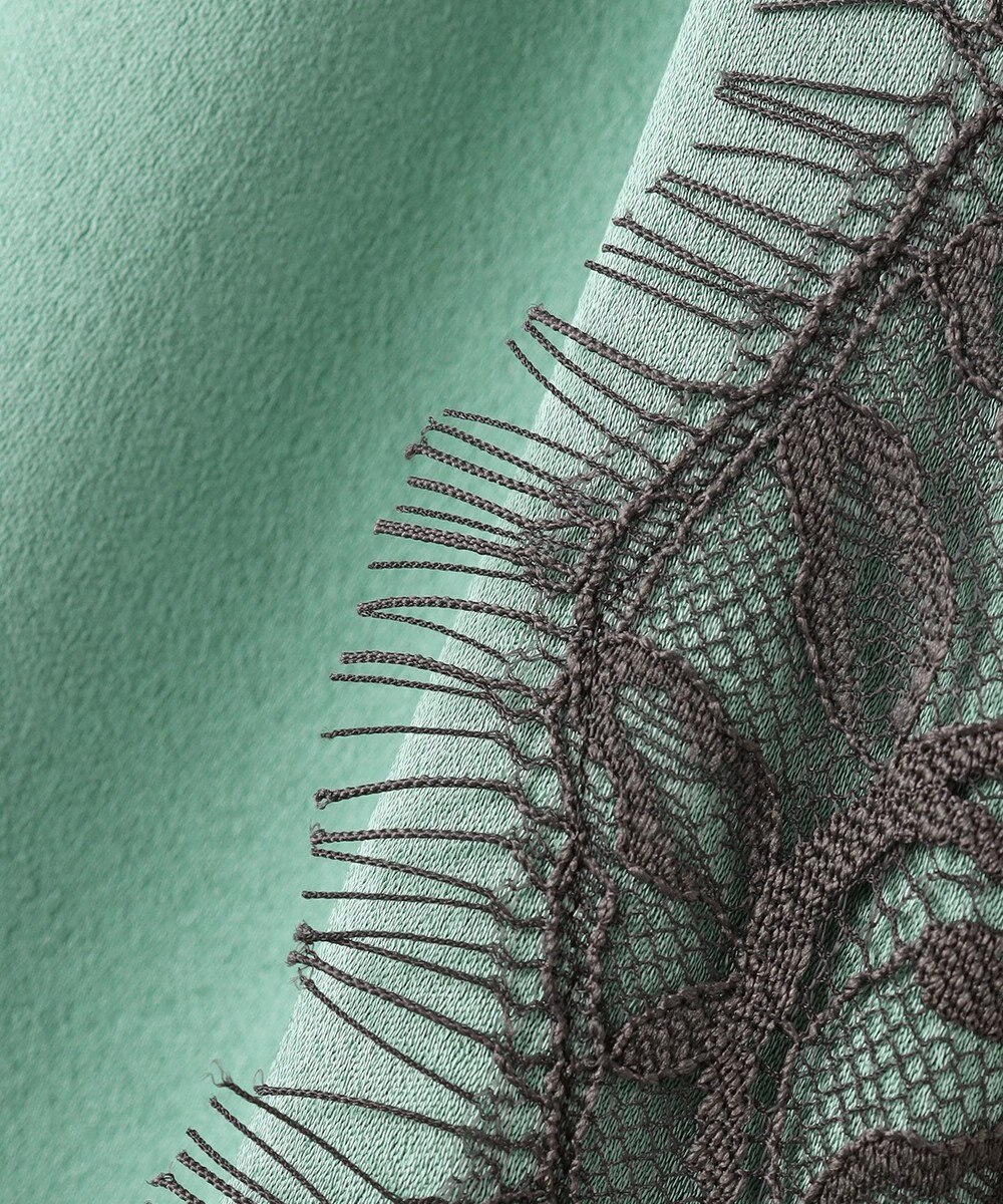 自由区 【洗える】サテンレース スカート 