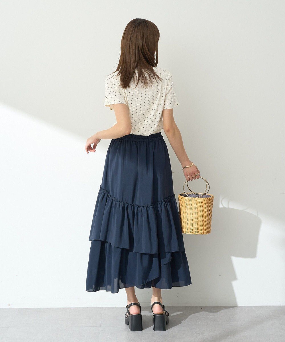 earth music&ecology ティアードヘムフレアスカート 