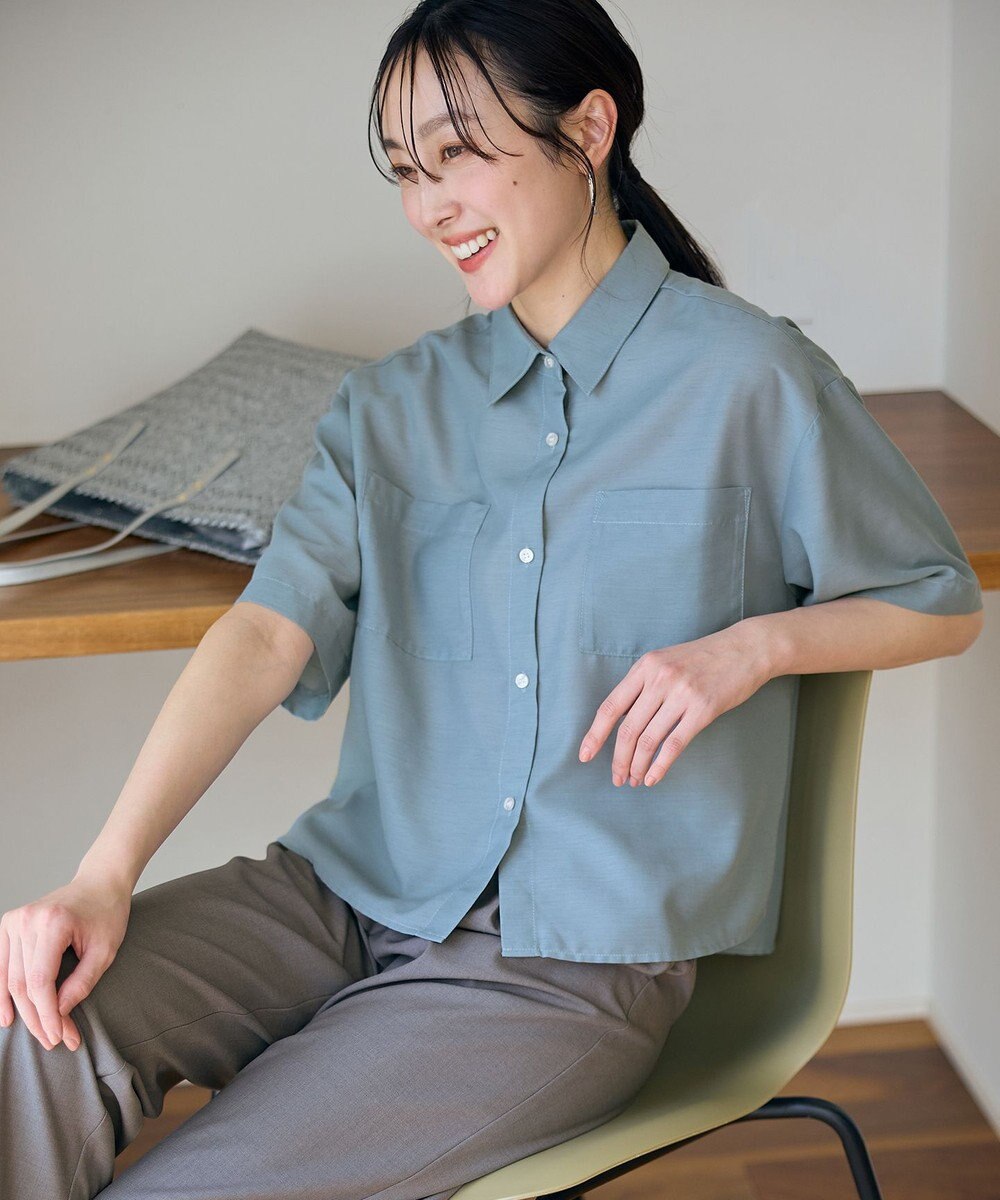 ANY L シアーテックリネンシャツ 