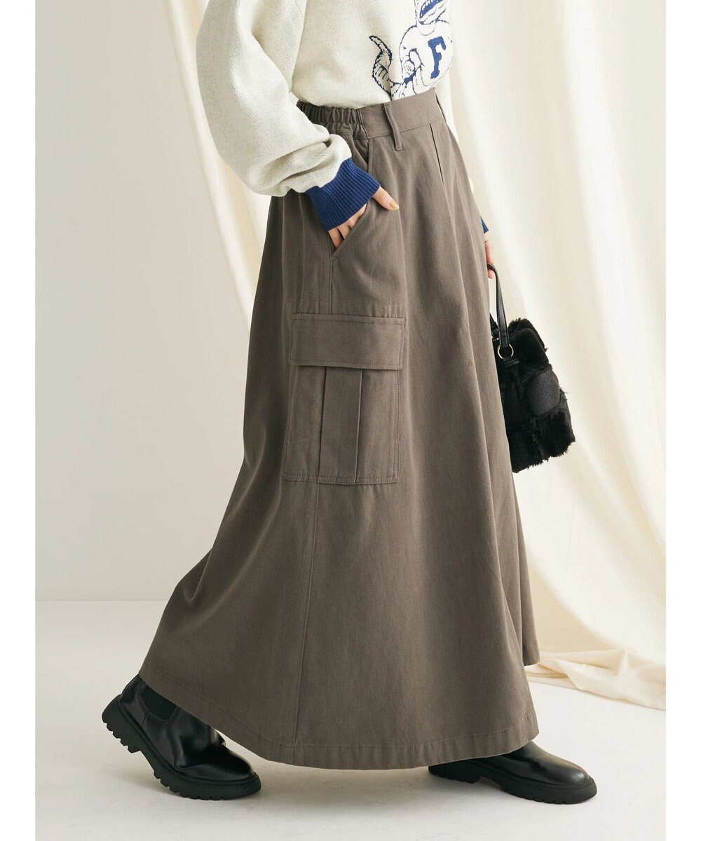 CRAFT STANDARD BOUTIQUE 綿ピーチカーゴスカート 