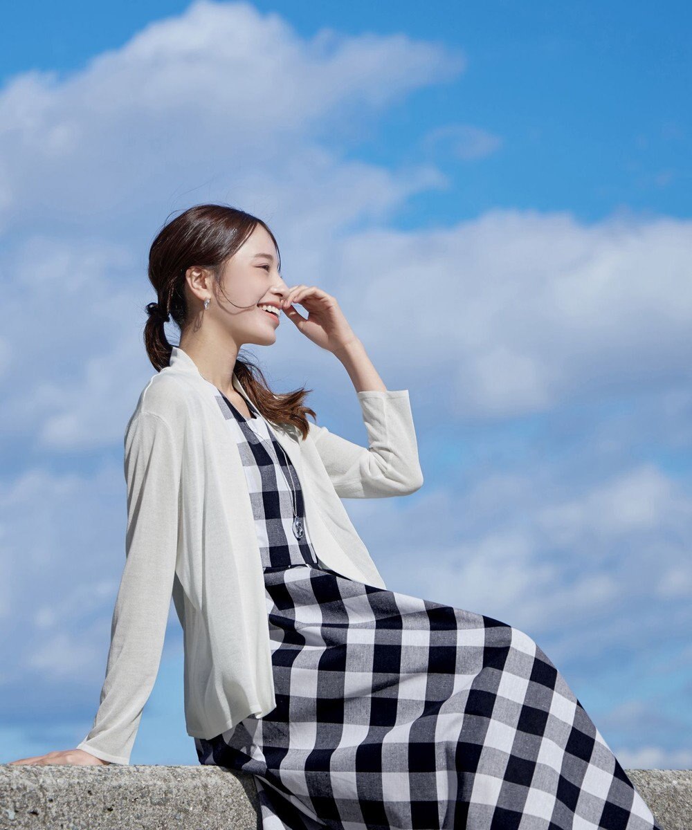 Tiaclasse L 【小倉優子さん着用・UVケア・接触冷感】ショートトッパーカーディガン 