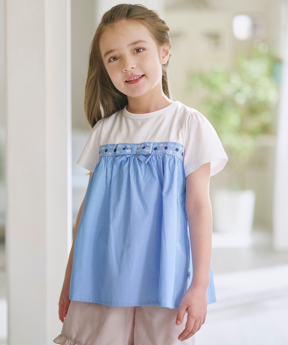組曲 KIDS  【110-140㎝】 フラワーリボンチュニック 