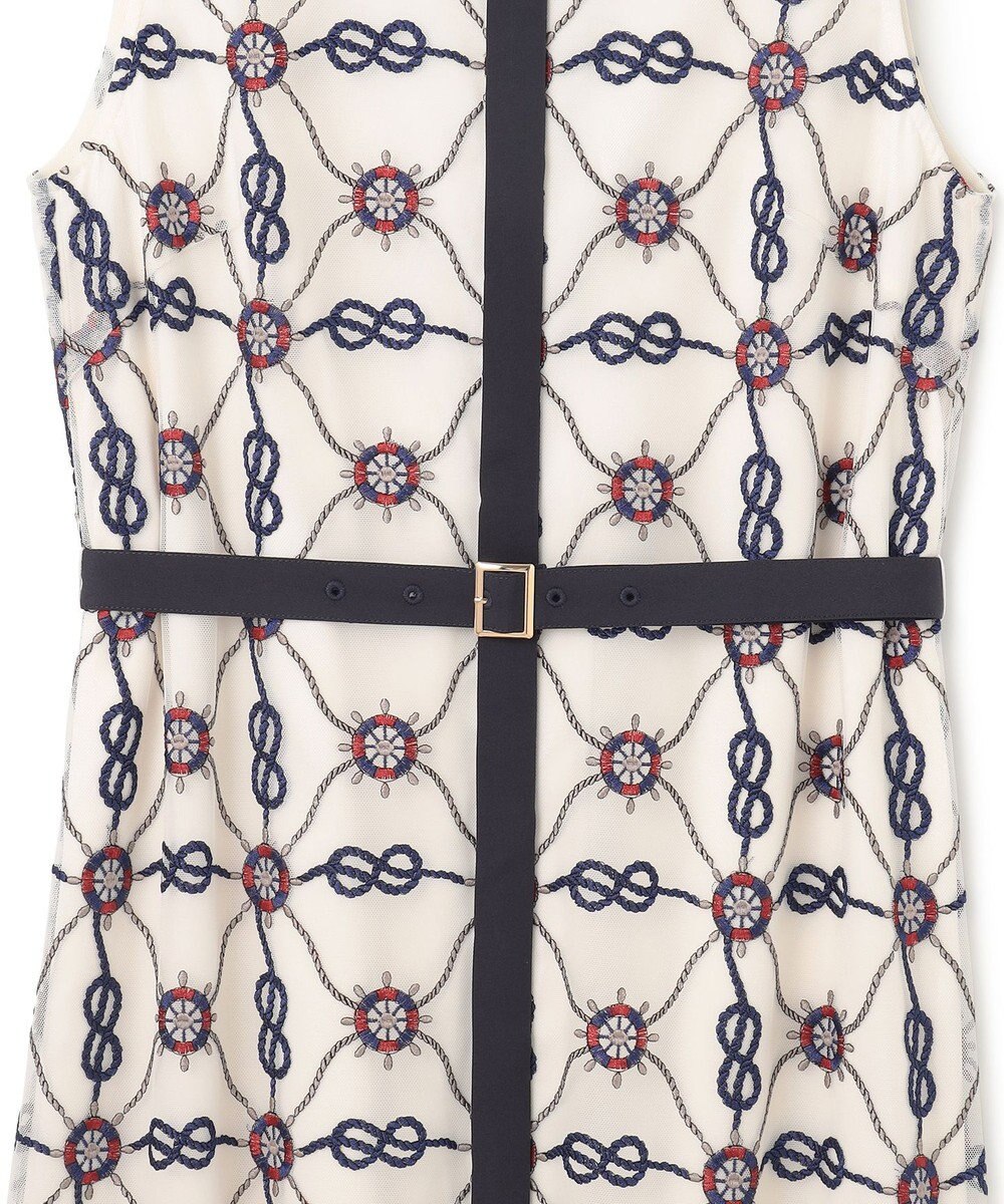 GRACE CONTINENTAL マリン刺繍チュールワンピース 