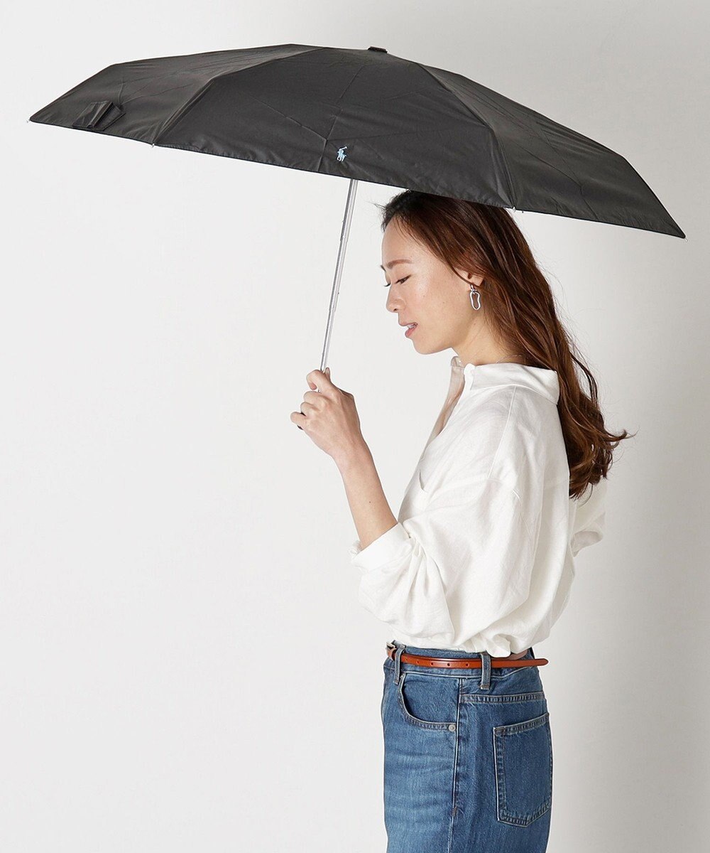 MOONBAT 【WEB限定】POLO RALPH LAUREN(ポロ ラルフローレン) 晴雨兼用日傘 折りたたみ傘 コンパクト PPワンポイント刺繍 一級遮光 遮熱 UV 