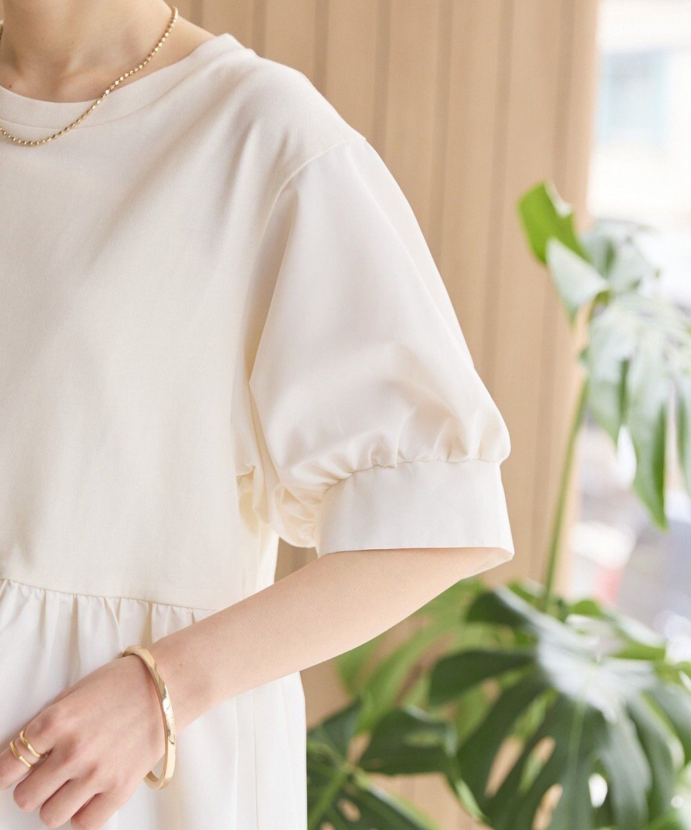 AMERICAN HOLIC 異素材切替ペプラムプルオーバー 