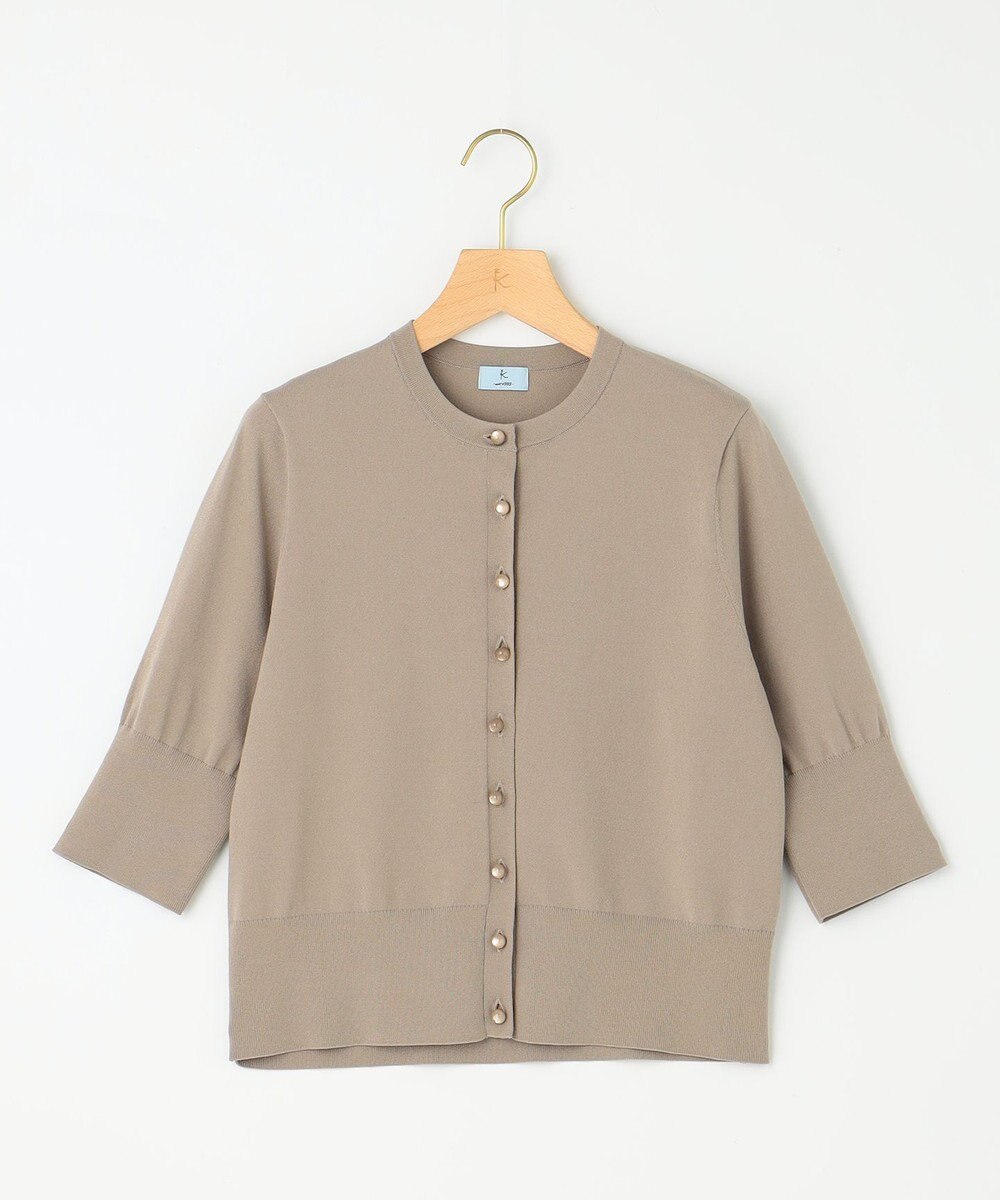 組曲 【洗える・6色展開】CANDYボタン 半袖カーディガン 