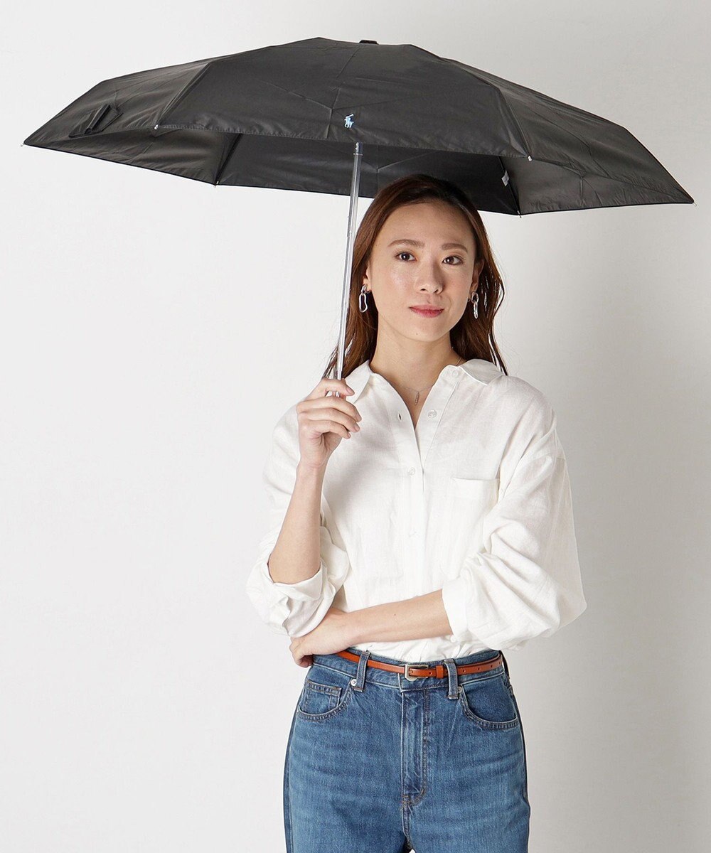 MOONBAT 【WEB限定】POLO RALPH LAUREN(ポロ ラルフローレン) 晴雨兼用日傘 折りたたみ傘 コンパクト PPワンポイント刺繍 一級遮光 遮熱 UV 