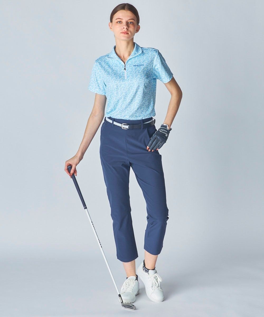 FILA GOLF／marie claire 【marie claire SPORT】小花柄ハーフジップ半袖シャツ 