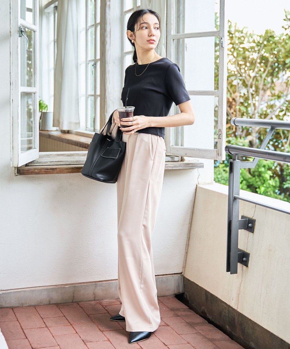 WEGO 【洗える/SML】コンパクトリブT 