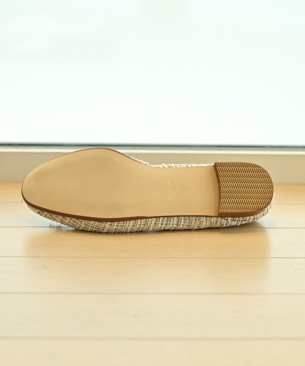 nouvelleRobe Oū 【本革・高反発】Round ラウンドトゥ ツイードバレエシューズ 