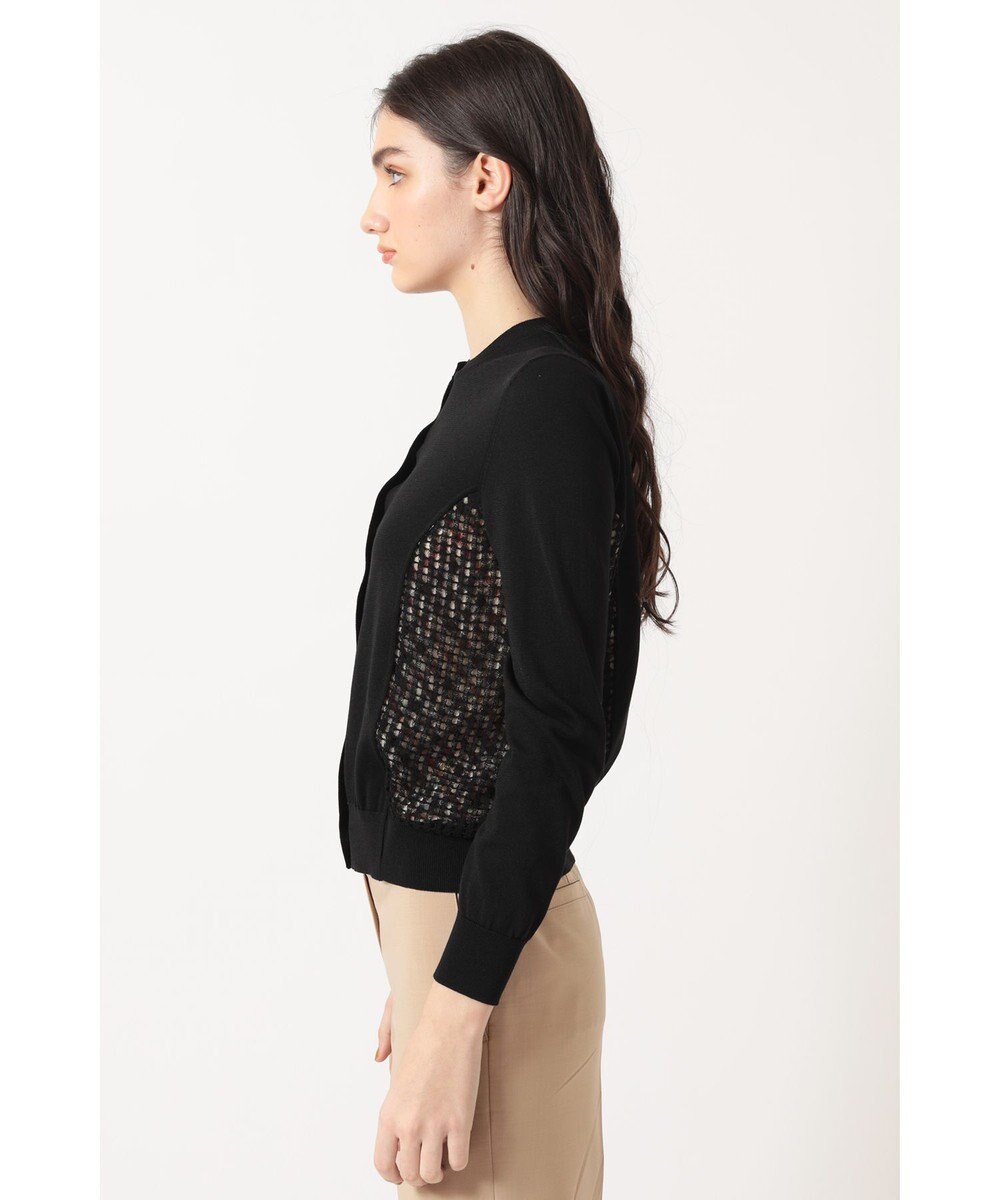 DAKS レースパネルコンビ カーディガン 