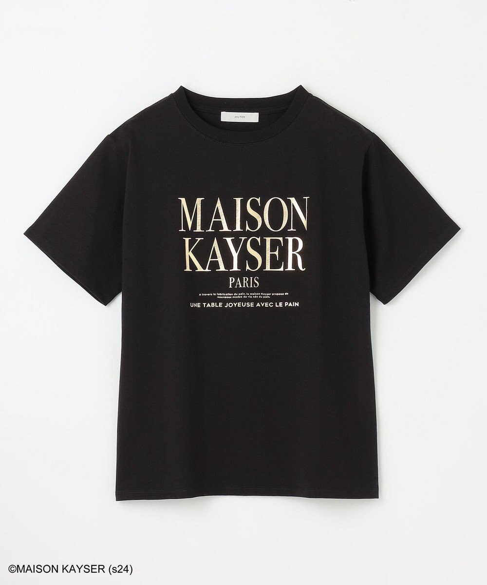 ANY 【MAISON KAYSERコラボ】箔プリントロゴ半袖Tシャツ 