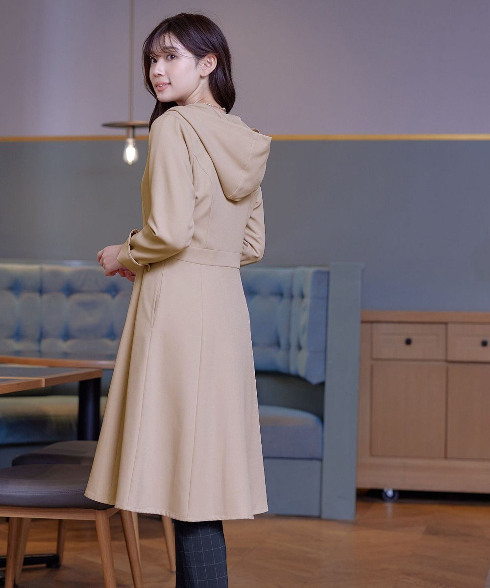 Tiaclasse L 【新色追加・洗える】フーデッドフレアコート 