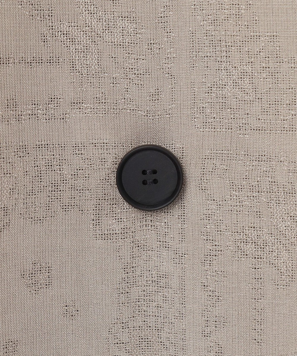 ICB 【日本製・洗える】ペイズリーレノクロス ノーカラージャケット 