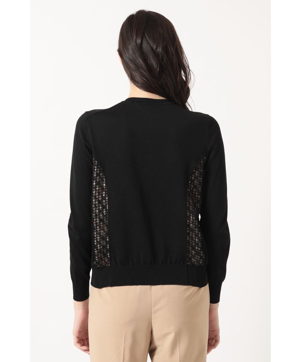 DAKS レースパネルコンビ カーディガン 