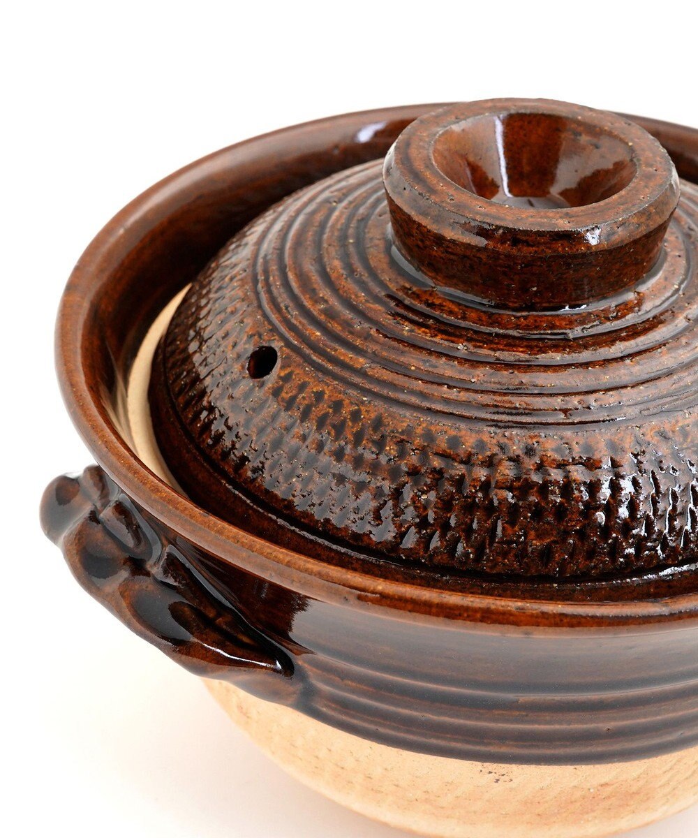 たち吉 【たち吉】伊賀飛びカンナごはん鍋（飴釉）〈１個〉伊賀焼 