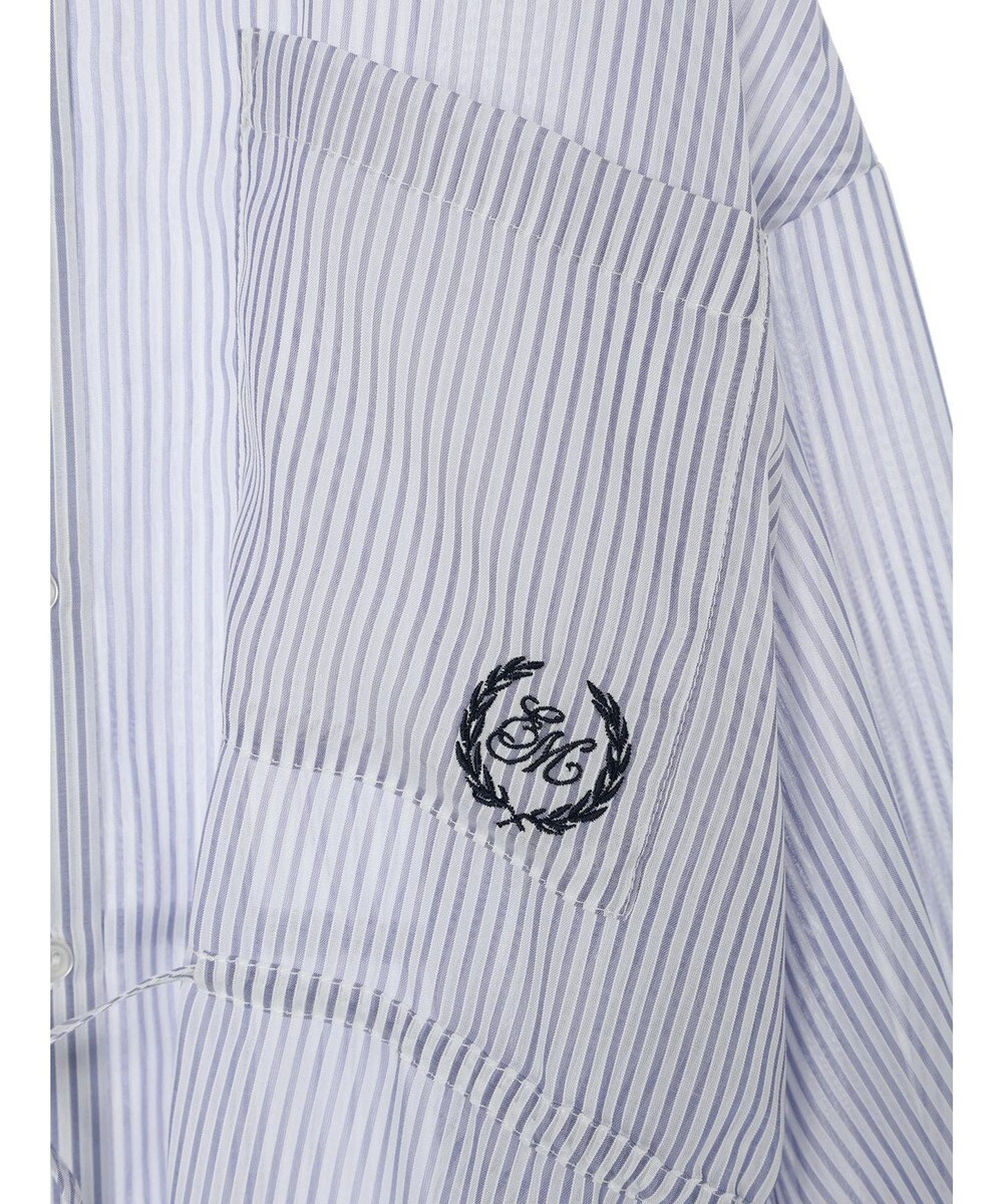 earth music&ecology ワンポイント刺繍ロングシャツ 