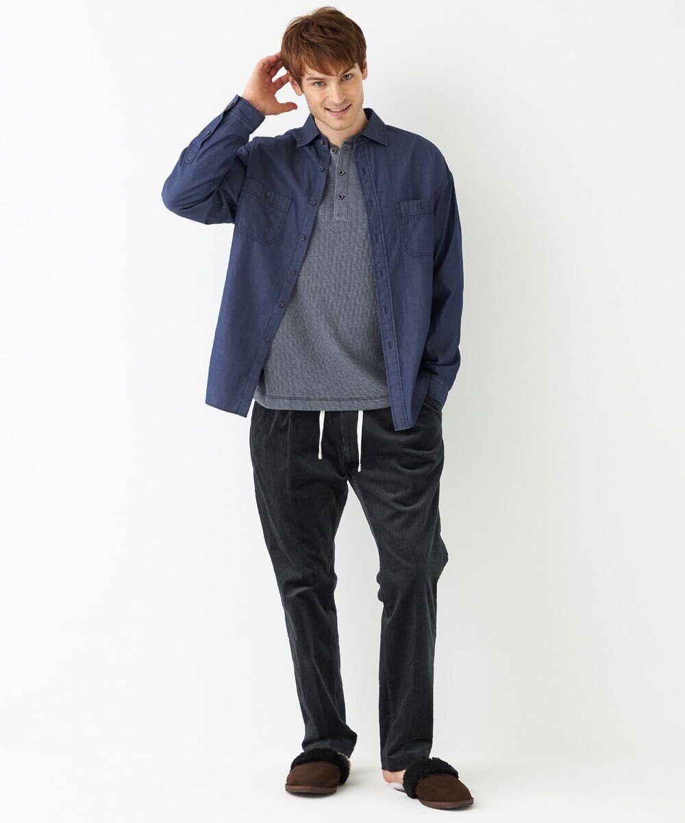 JOSEPH ABBOUD MOUNTAIN 【SPACE／UNISEX】Fine Count INDIGO シャツ 