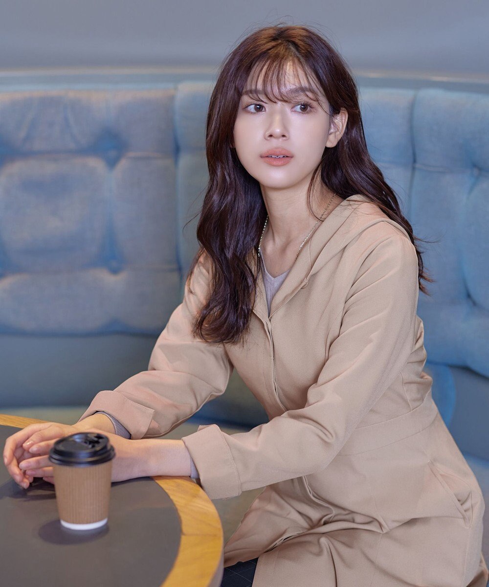 Tiaclasse L 【新色追加・洗える】フーデッドフレアコート 