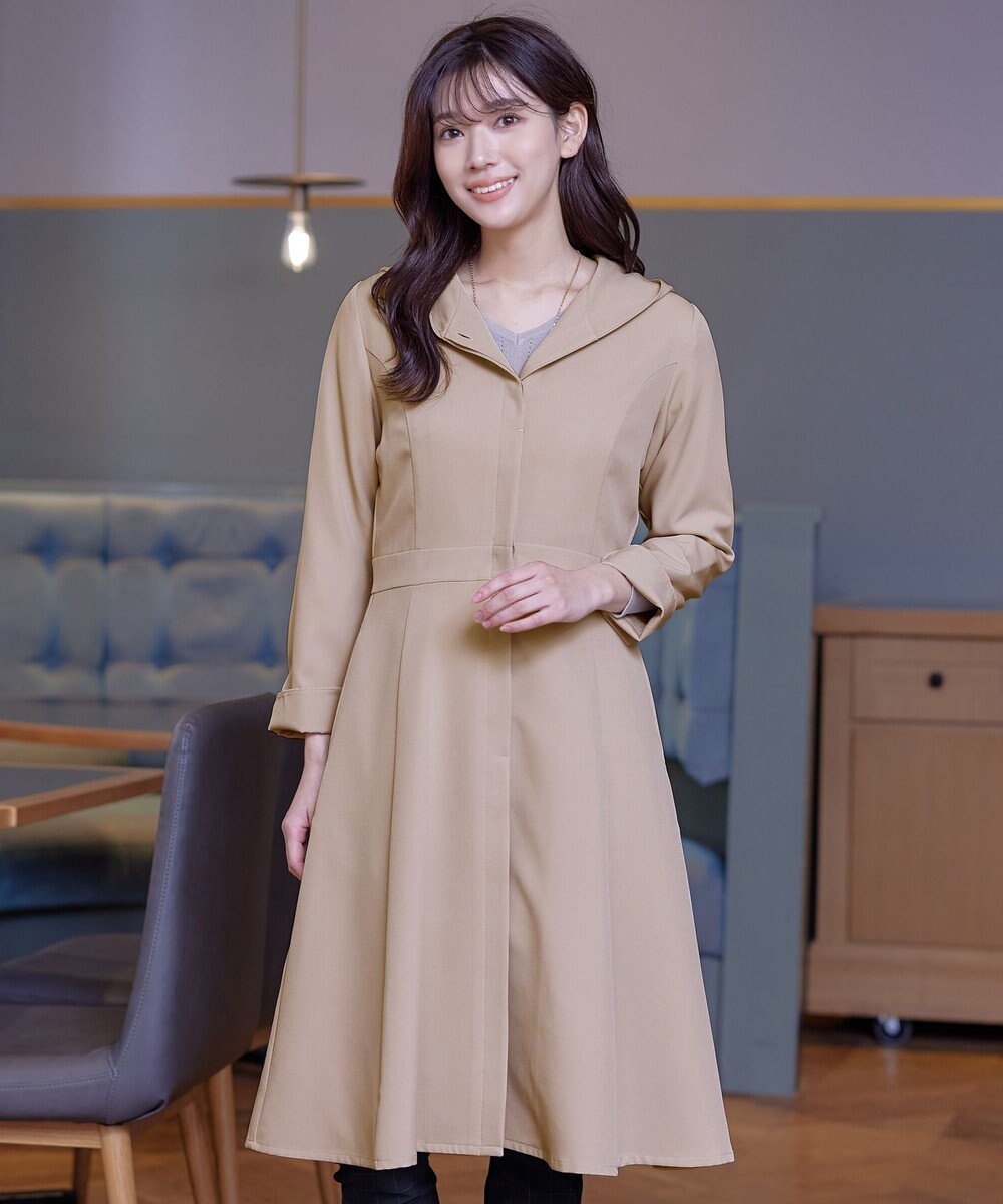 Tiaclasse L 【新色追加・洗える】フーデッドフレアコート 