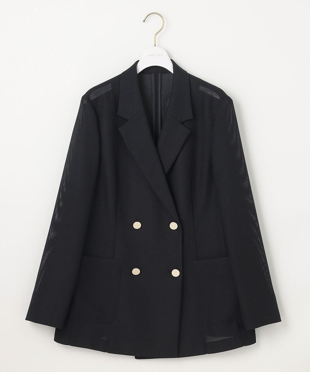 ANY SIS 【吸水速乾・洗える】シアーメッシュ ジャケット 