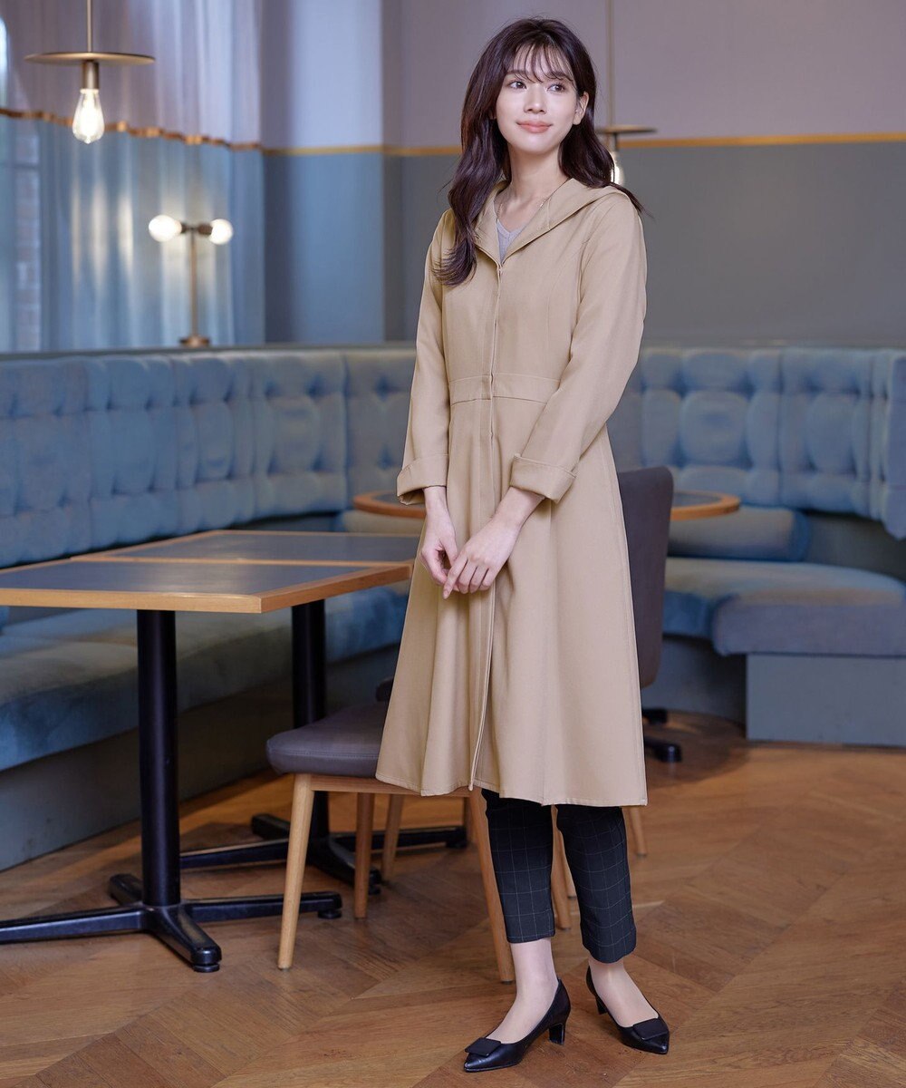 Tiaclasse L 【新色追加・洗える】フーデッドフレアコート 