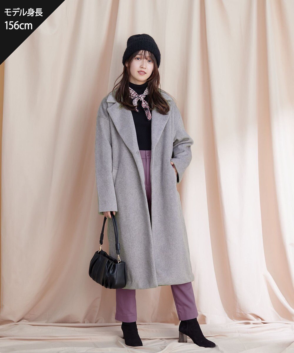 Tiaclasse モッサ風ダブルフェイスチェスターコート 