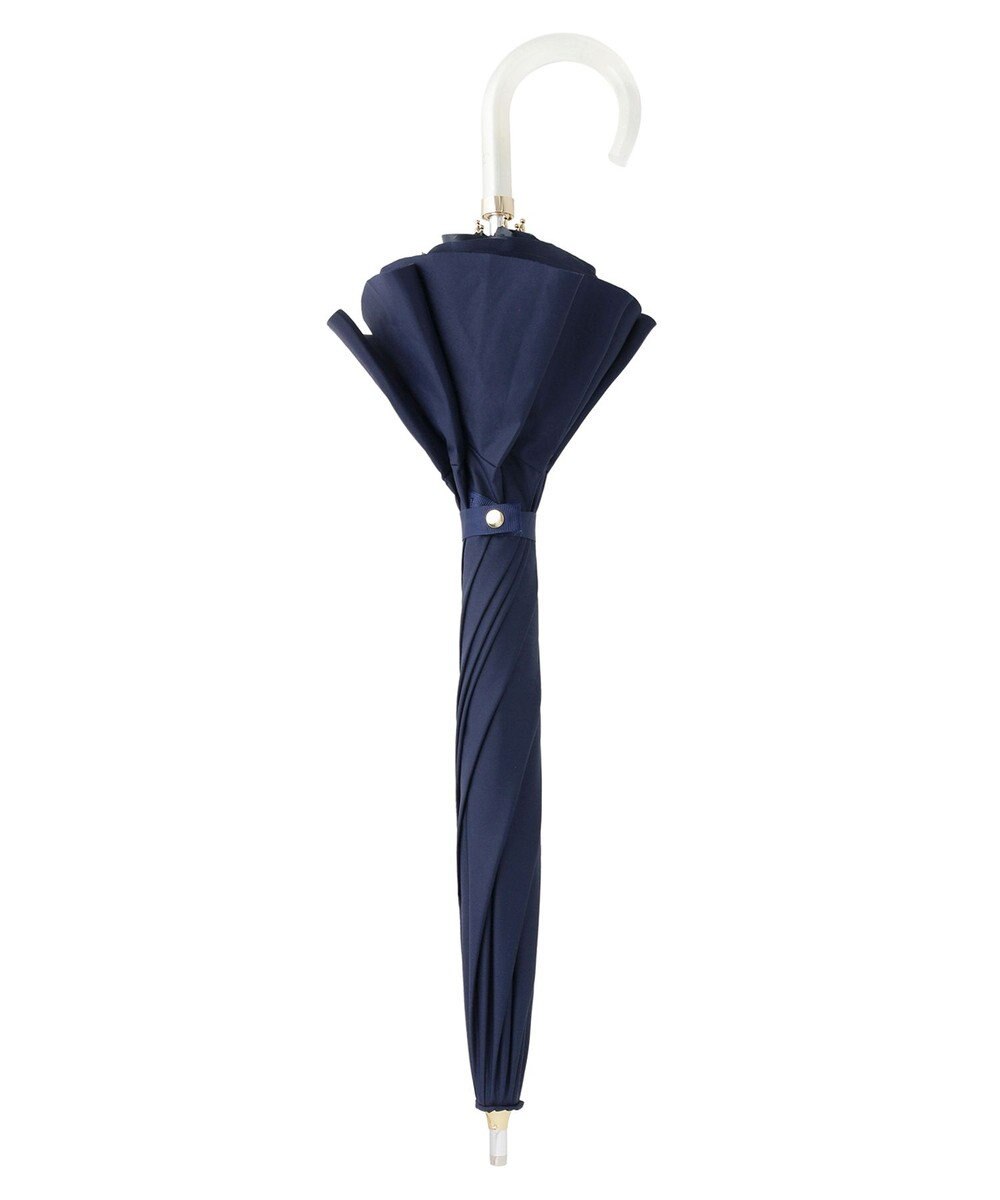 MOONBAT 【雑誌掲載 美人百花6月号】ランバン オン ブルー 晴雨兼用日傘 長傘 フレアフリル＆チャーム 遮光 遮熱 UV 