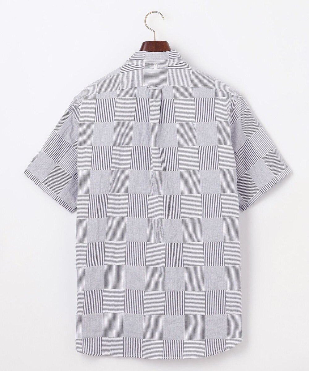 J.PRESS MEN 【クールマックス】サッカーパッチワーク シャツ 