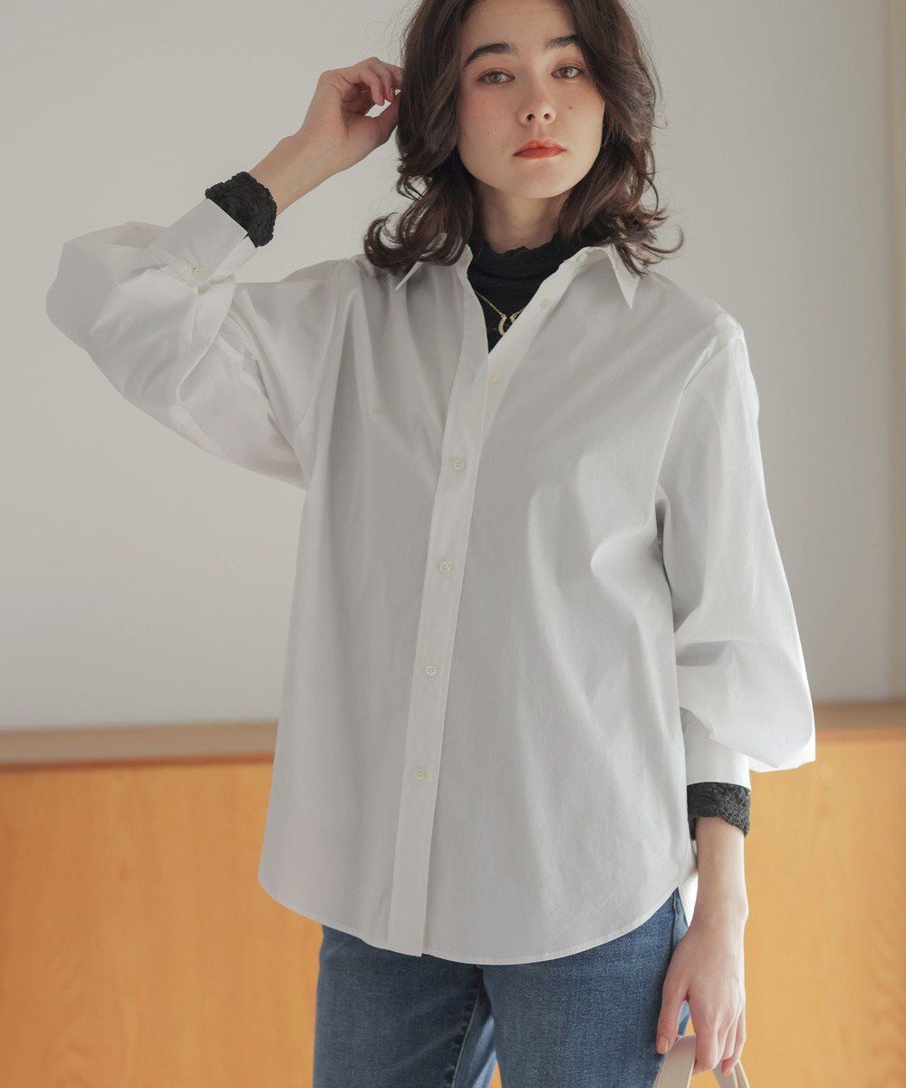 組曲 S エアリーシャーティング オーバーシャツ 