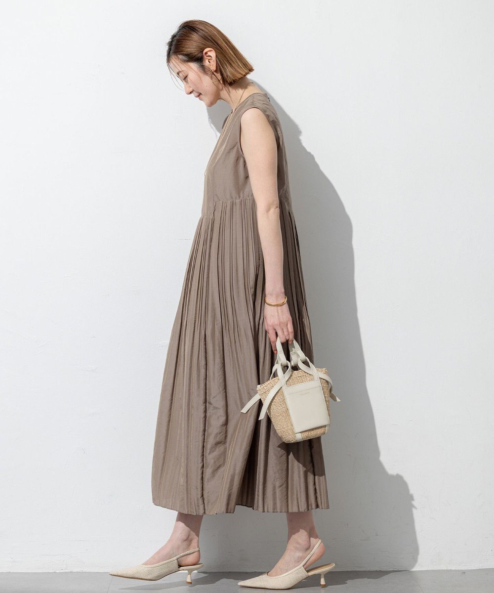 23区 【洗える】プリーツコンビ ワンピース 