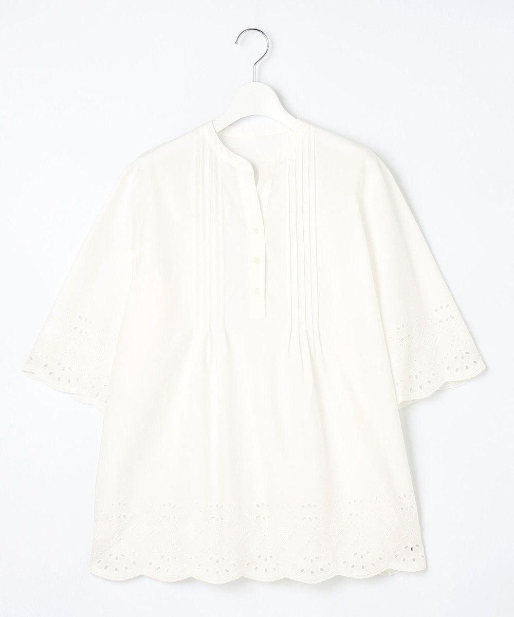 J.PRESS LADIES S 【洗える】 セルロース刺繍 ブラウス 