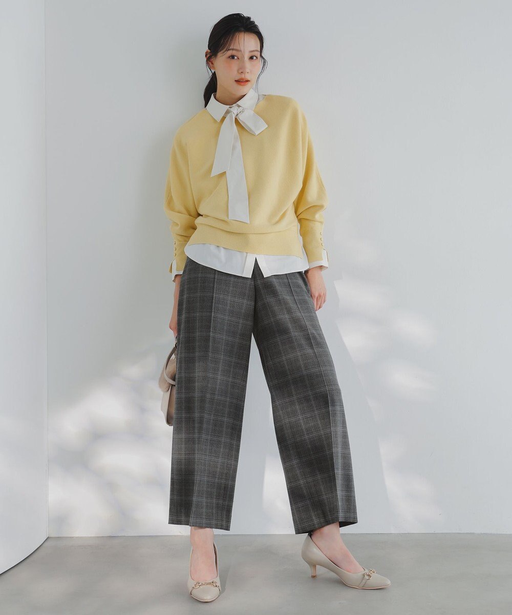 ANY SIS L ボウタイ付きビジュー シャツ 