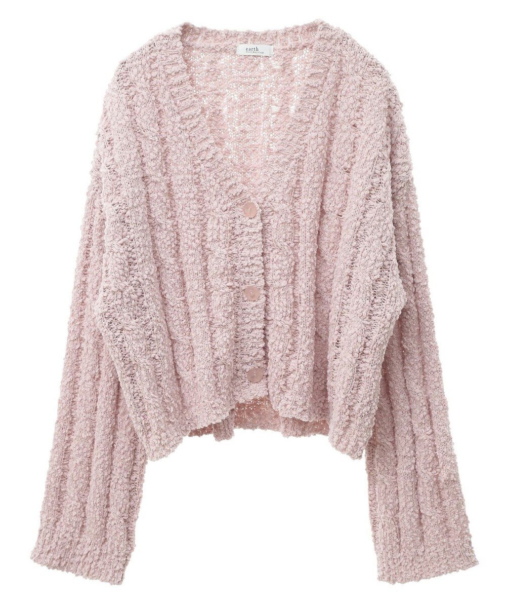 earth music&ecology ポコポコケーブルカーディガン 