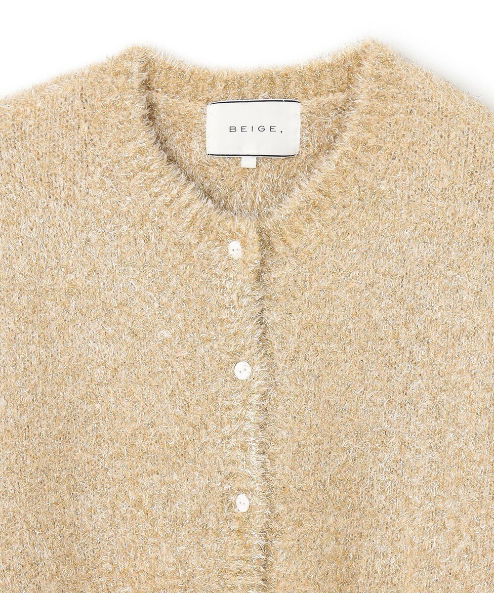 BEIGE， 【洗える】MARRONNIERS / ラメテープヤーンカーディガン 