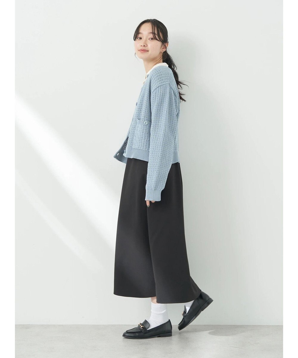 earth music&ecology 透かし柄ポケットカーディガン 