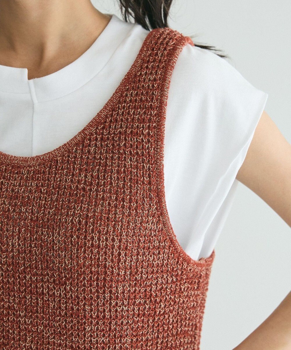 CRAFT STANDARD BOUTIQUE ワッフル編み短丈ニットベスト 