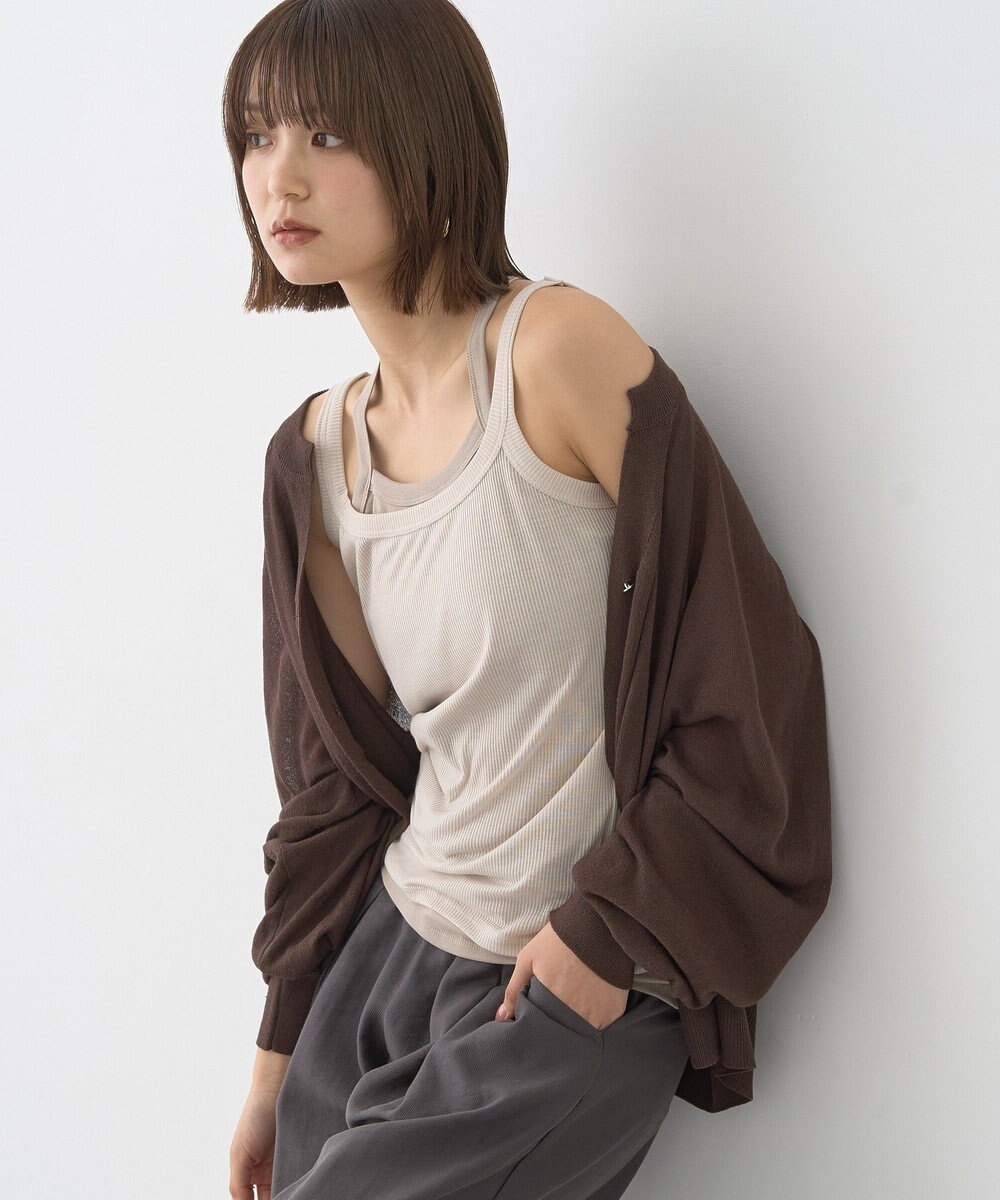 earth music&ecology 配色レイヤードタンクトップ 