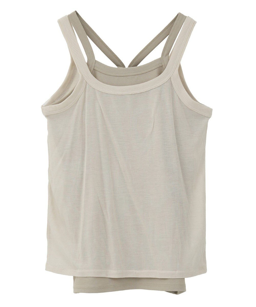 earth music&ecology 配色レイヤードタンクトップ 