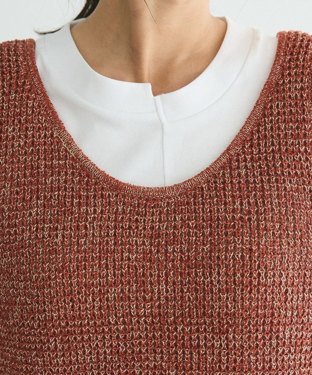 CRAFT STANDARD BOUTIQUE ワッフル編み短丈ニットベスト 