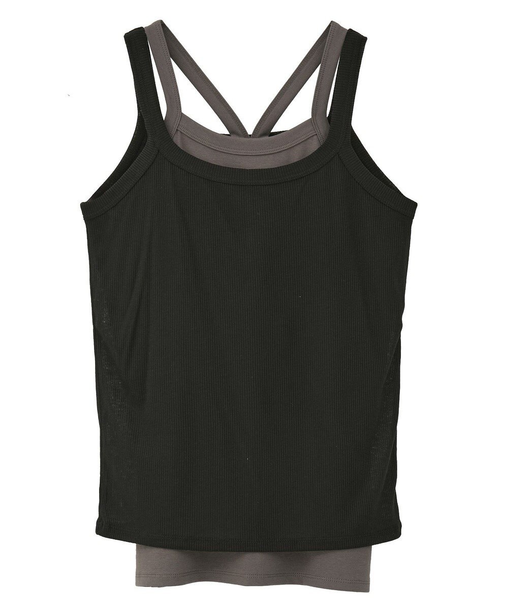 earth music&ecology 配色レイヤードタンクトップ 