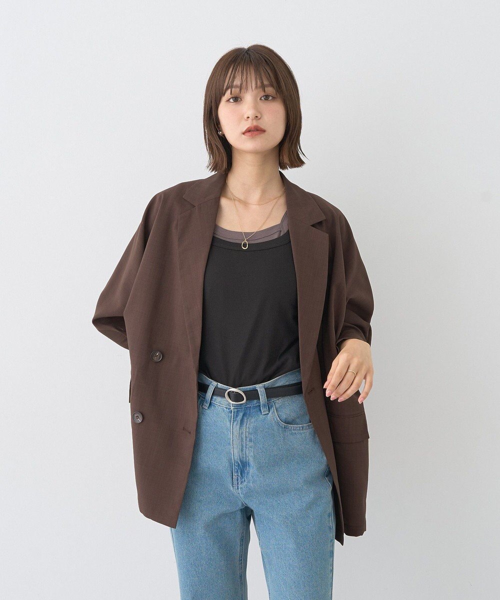 earth music&ecology 配色レイヤードタンクトップ 