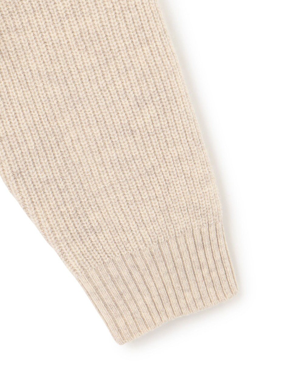 J.PRESS YORK STREET 【UNISEX】ウールカシミヤ ジップアップニット 