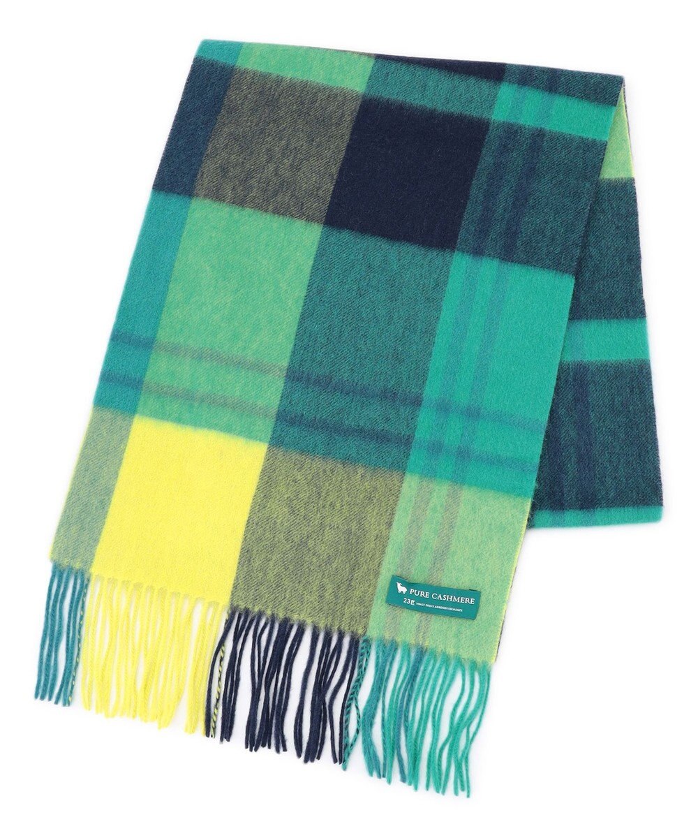 23区 カシミヤ チェック マフラー 