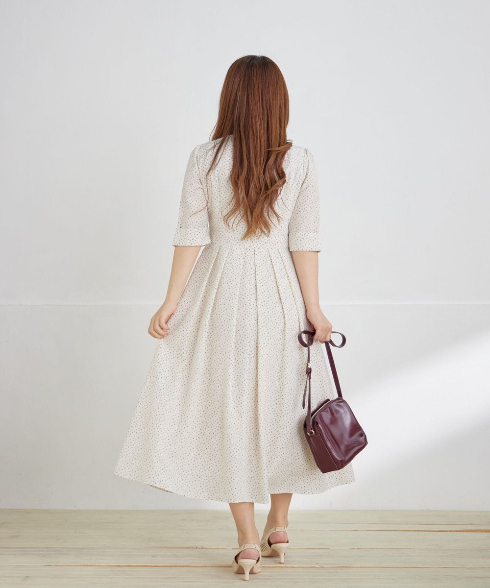 Tiaclasse 【洗える】変形ドット柄ワンピース 