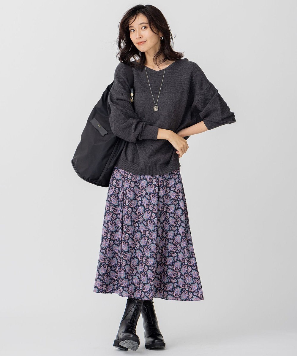 23区 【前後着用可能】コットンカシミヤ ニット 