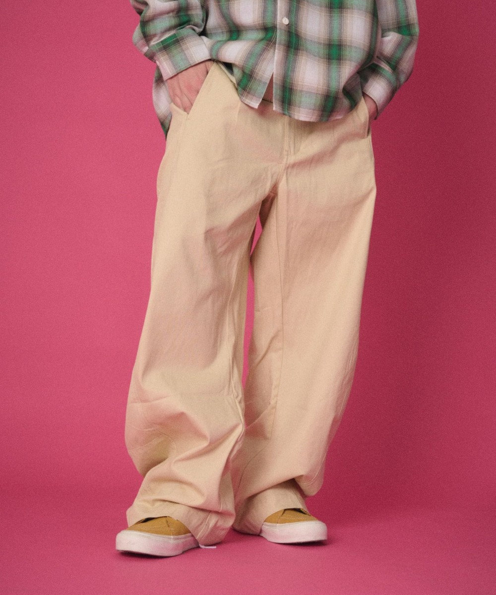 WEGO 【ユニセックス着用ITEM】ステッチカラーチノパンツ 